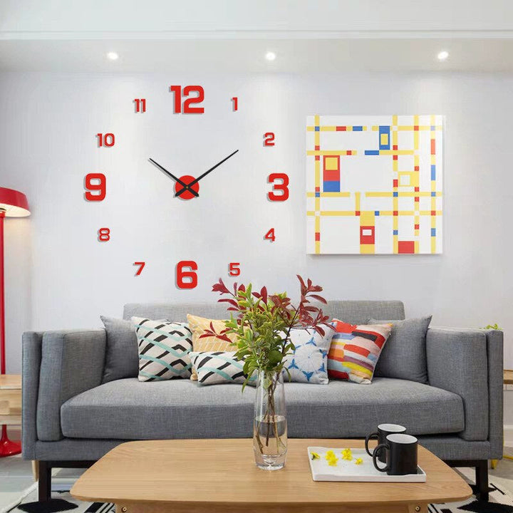 Statement black modern wall clock, ideal for office or home.