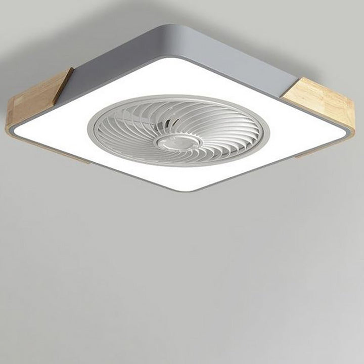 Innovative bladeless design ceiling fan with powerful airflow, dimmable LED light & remote control.