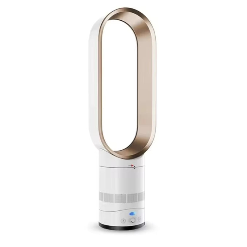 Advanced bladeless tower fan ensuring quiet, safe & energy-efficient airflow for a comfortable home.