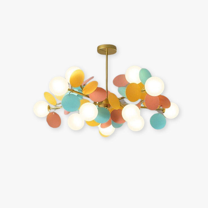 Modern branch chandelier ceiling light with elegant glass shades for living room decor.