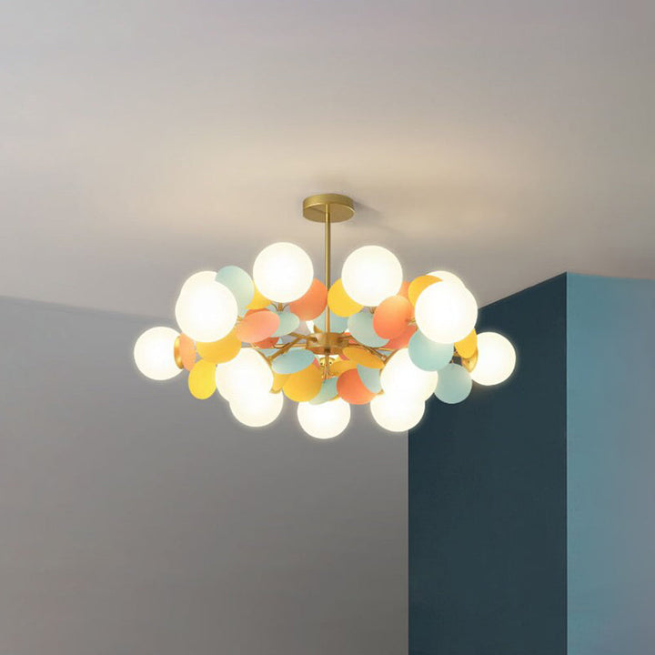 Sophisticated modern branch chandelier, flush mount light with LED for living room.
