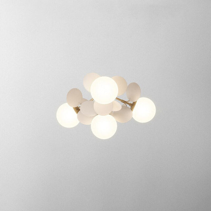 Sophisticated nature-inspired branch chandelier, flush mount LED light for bedroom.