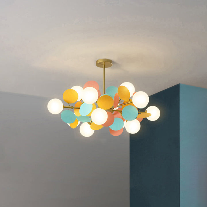 Beautiful modern LED branch chandelier, contemporary ceiling light for living.