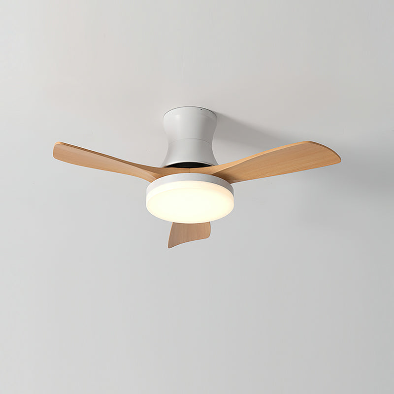 Contemporary LED fan lamp for modern homes, providing adjustable light and comfortable air.