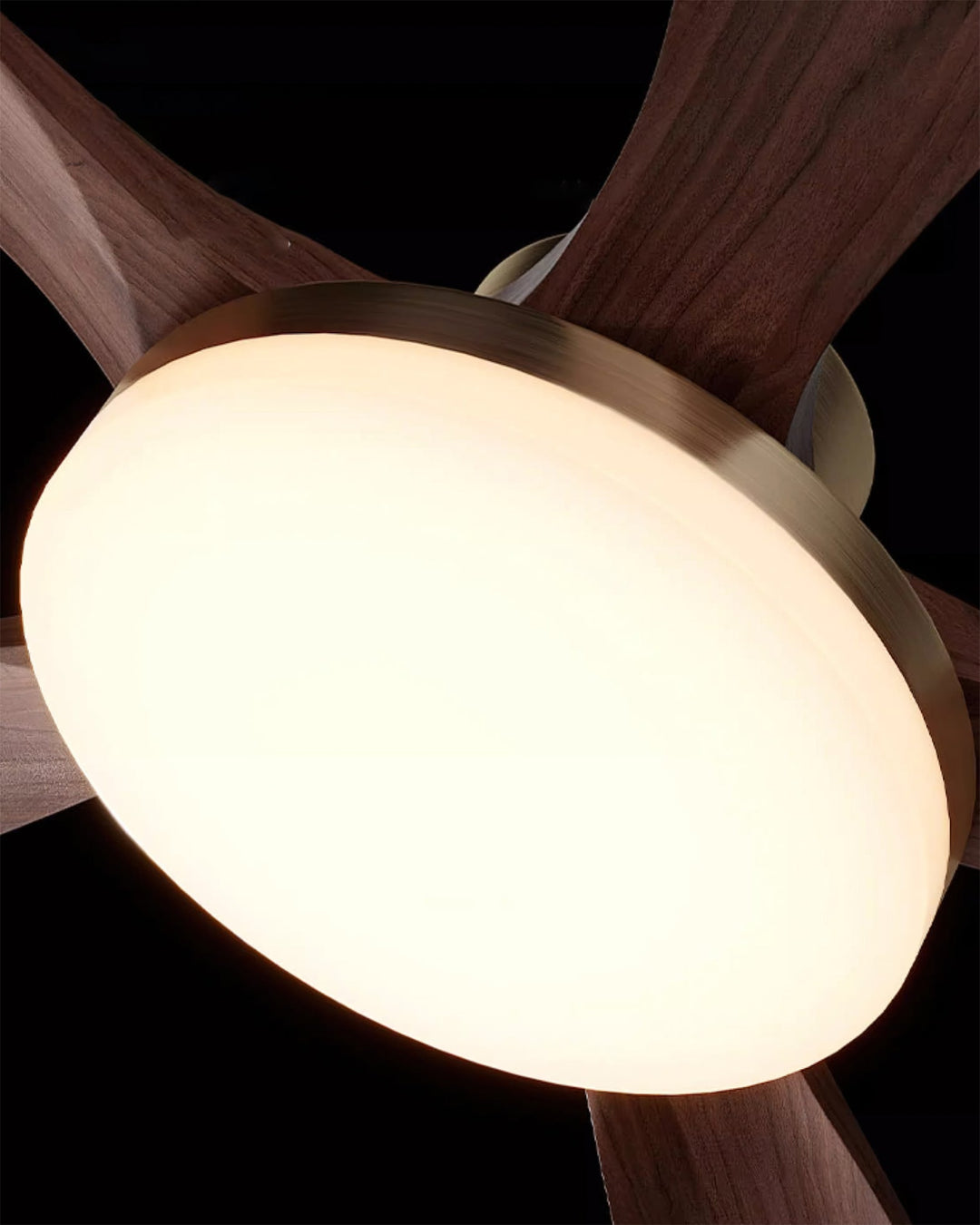 Dual-function modern ceiling fan lamp, dimmable LED light & remote for year-round comfort.