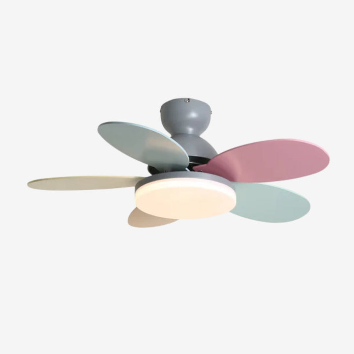 Modern ceiling fan with integrated warm LED light, perfect for contemporary homes.
