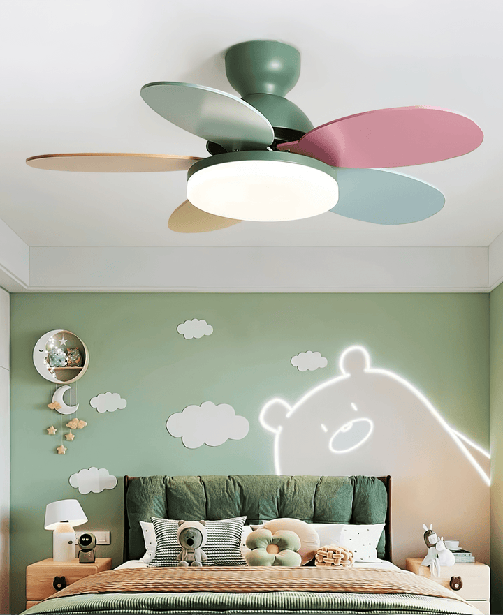 Quiet remote control ceiling fan with warm LED light for ultimate comfort.