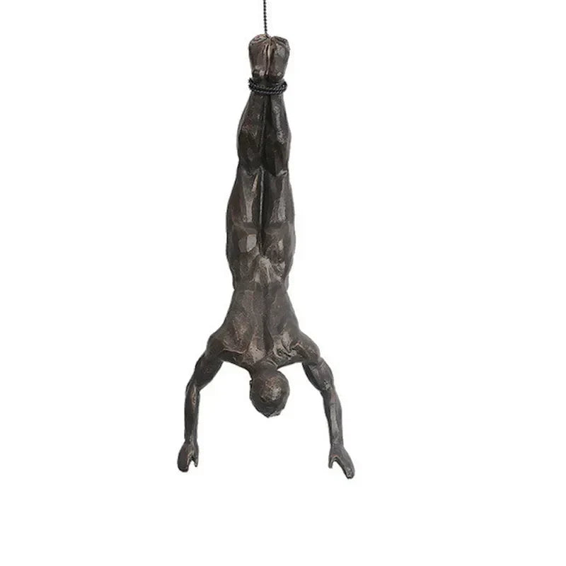 Decorative climbing figures, a modern sculpture set for living room walls.