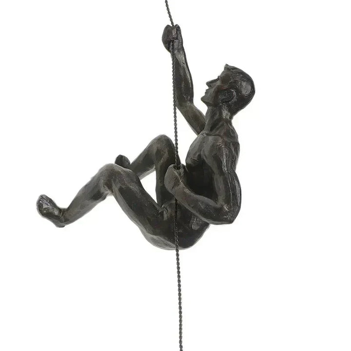 Climbing men sculpture set, contemporary wall art for a modern aesthetic.