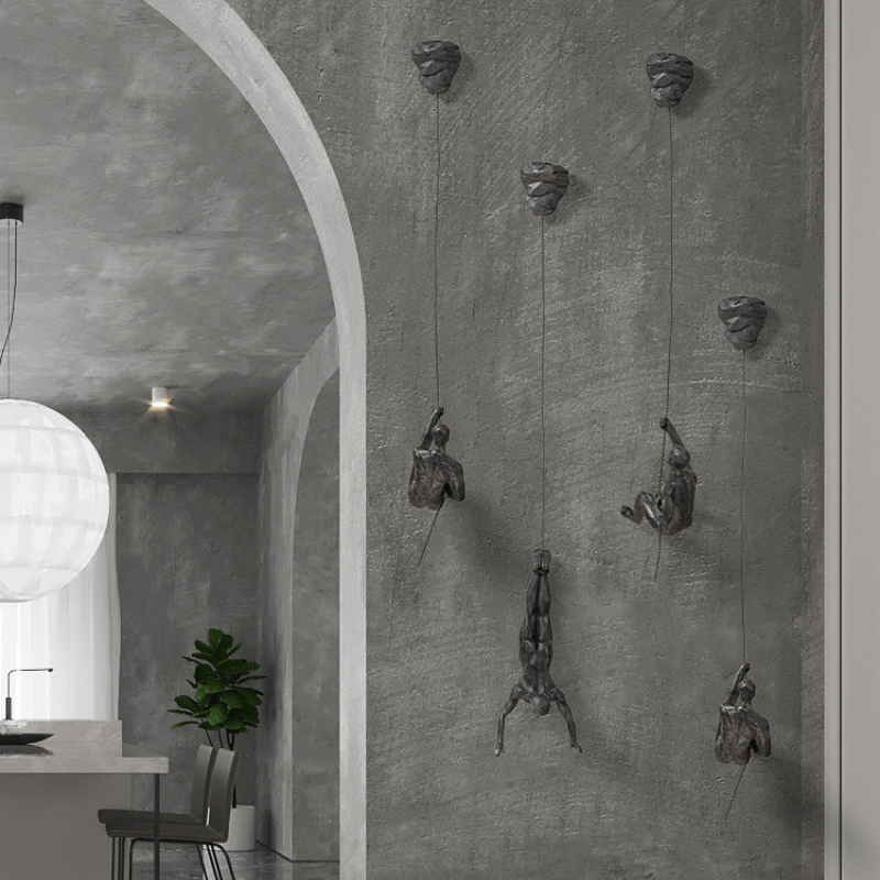 Stylish climbing figures wall art, a contemporary decorative set for homes.