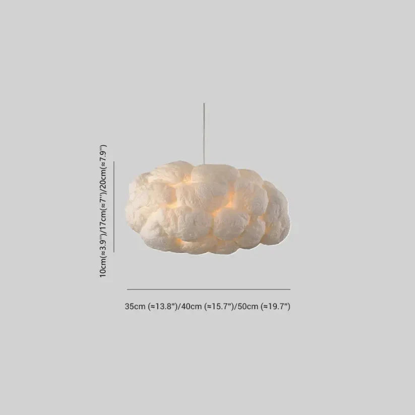 Designer cloud pendant light, a modern ceiling lamp bringing sophisticated, ambient lighting to home decor.