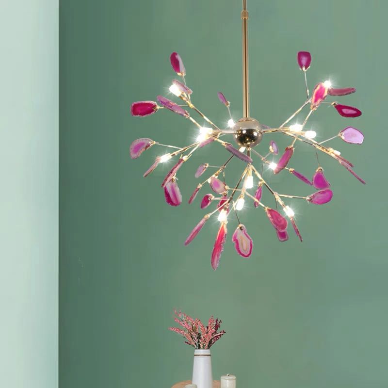 Colorful LED lighting fixture, modern design, decorative statement piece.