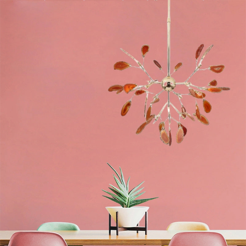 Modern LED ceiling light with a spectrum of colors, ambient lighting.