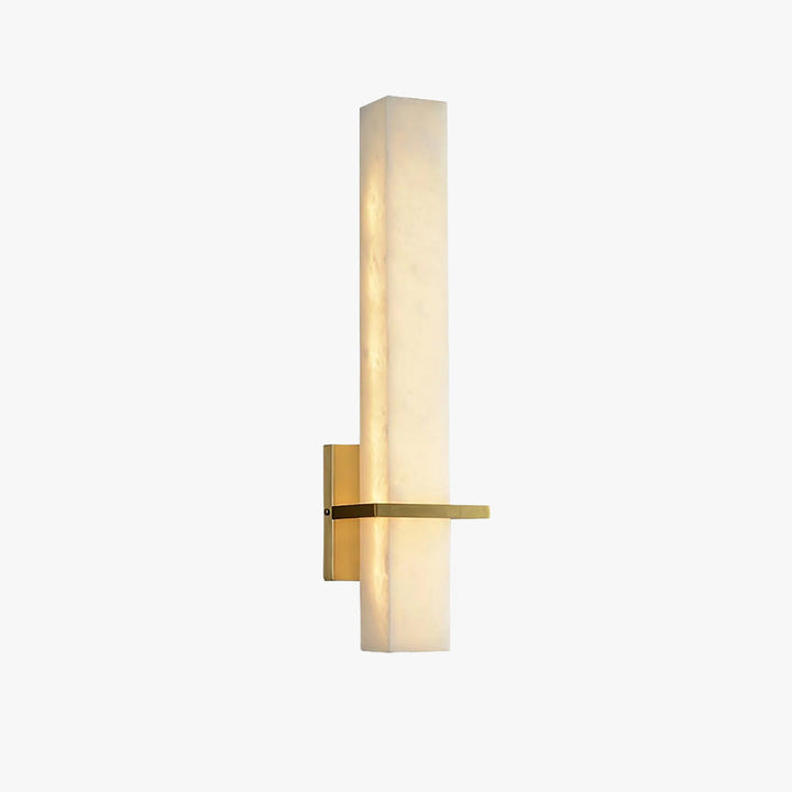 Modern cuboid LED wall light for contemporary living room decor.