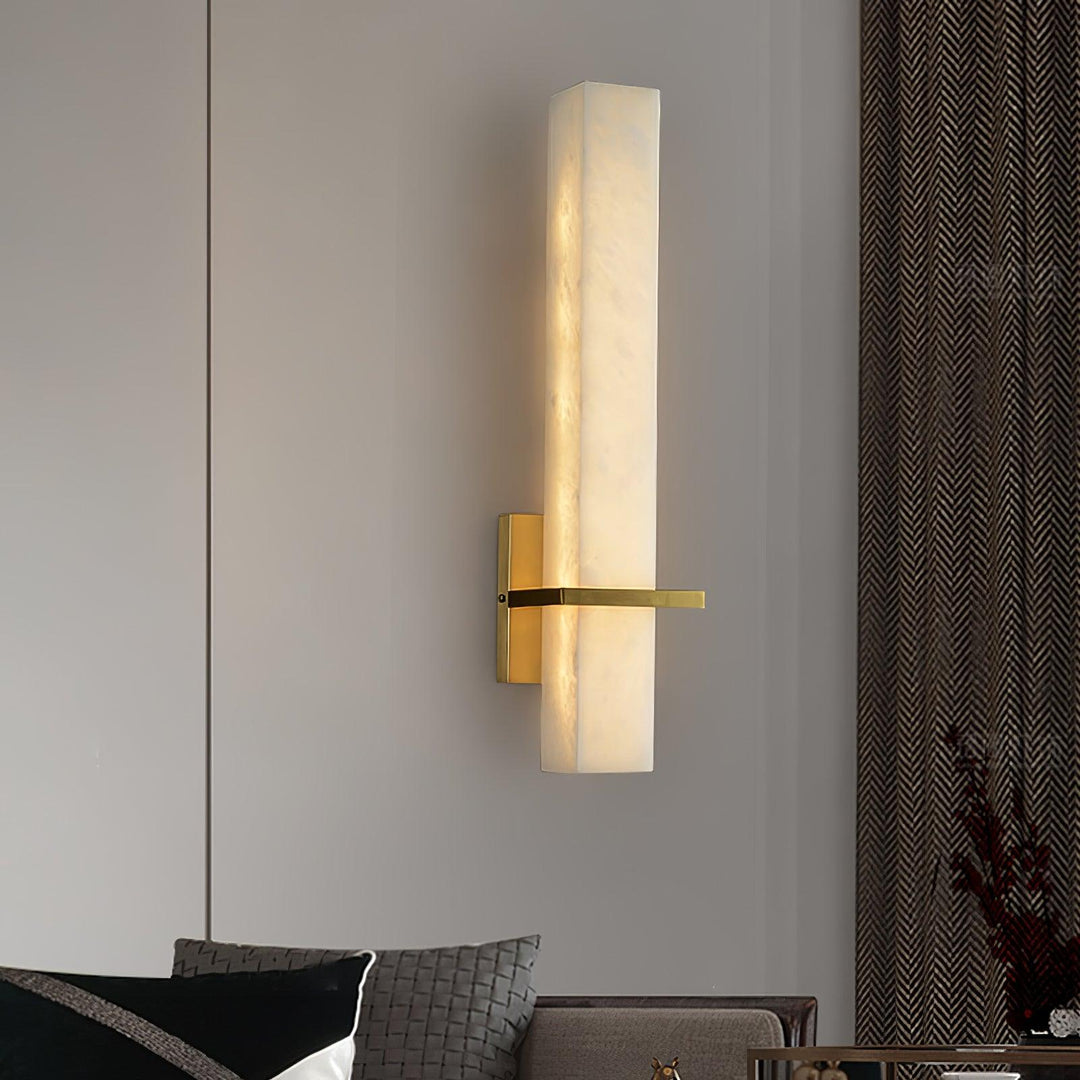 Decorative modern cuboid wall light, providing efficient LED lighting indoors.