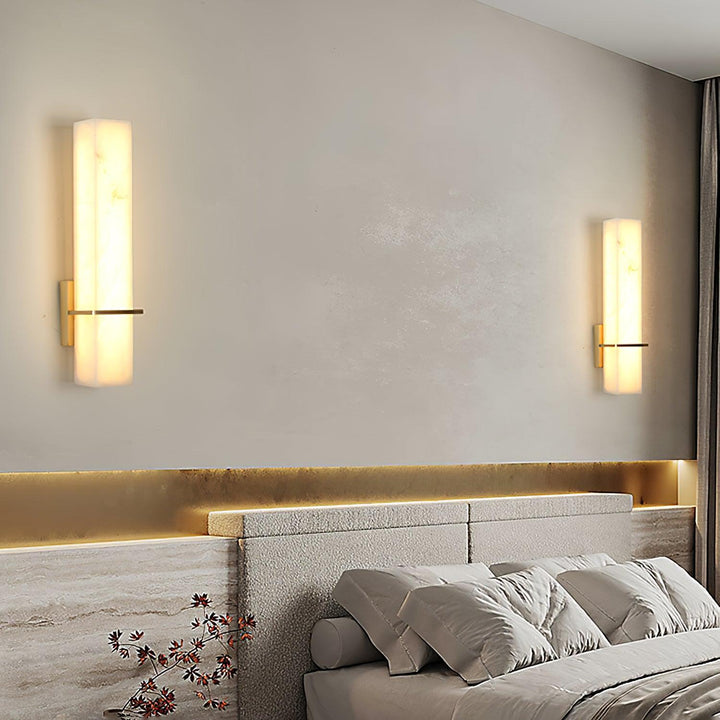 Hardwired decorative cuboid wall light, perfect for contemporary indoor spaces.