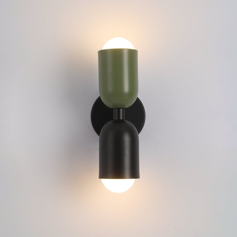 Contemporary LED wall lamp, cylinder shape, perfect for modern interiors.