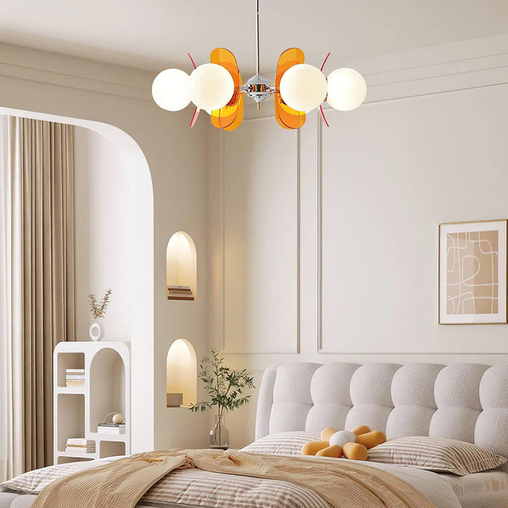 Avant-garde Hawii pendant light, a designer sculptural chandelier.