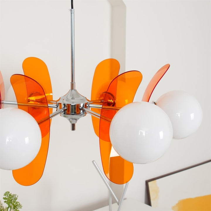 Unique Hawii chandelier, a sculptural modern lamp providing elegant bedroom lighting.