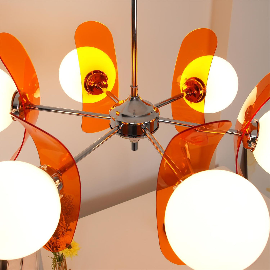 Modern Hawii ceiling fixture, an artistic orange pendant light for home decor.