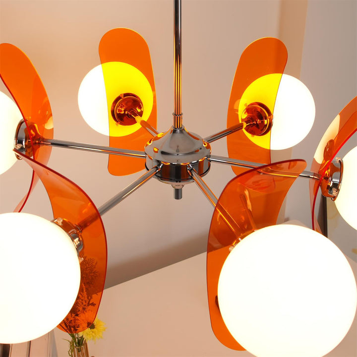 Modern Hawii ceiling fixture, an artistic orange pendant light for home decor.
