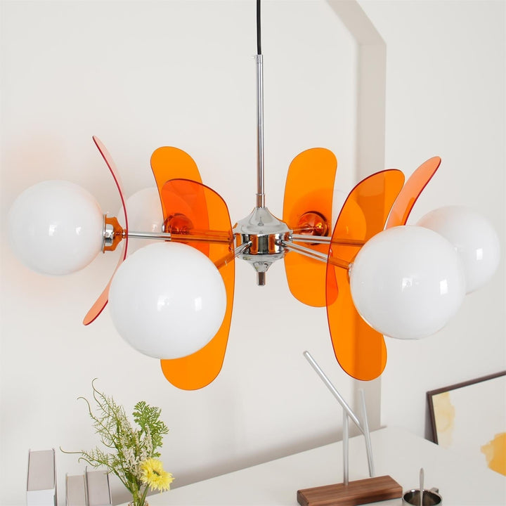 Decorative brown Hawii light, a modern sculptural lamp perfect for any room.