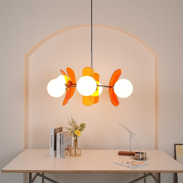 Elegant modern Hawii pendant, a brown sculptural lamp offering decorative light.