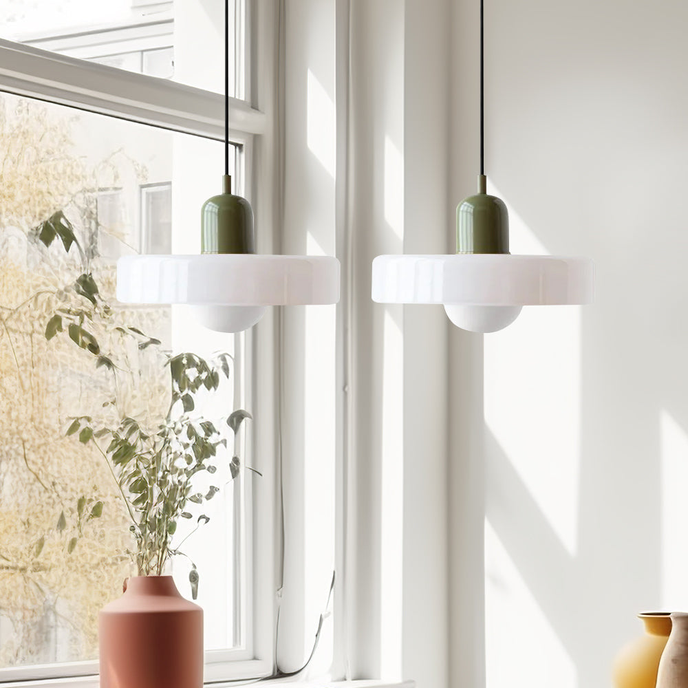 Unique double glass pendant lamp, a decorative element for modern homes.