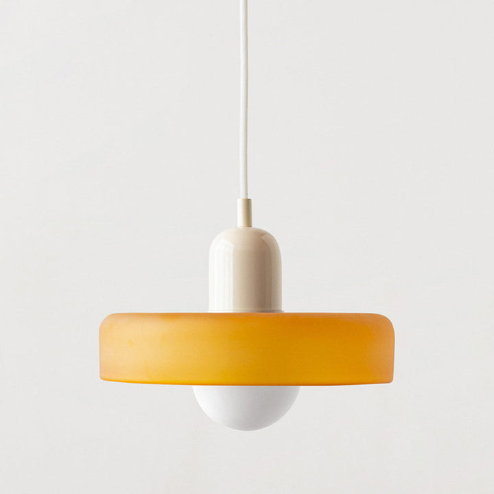 Modern double glass ceiling fixture, illuminating stylish living rooms.