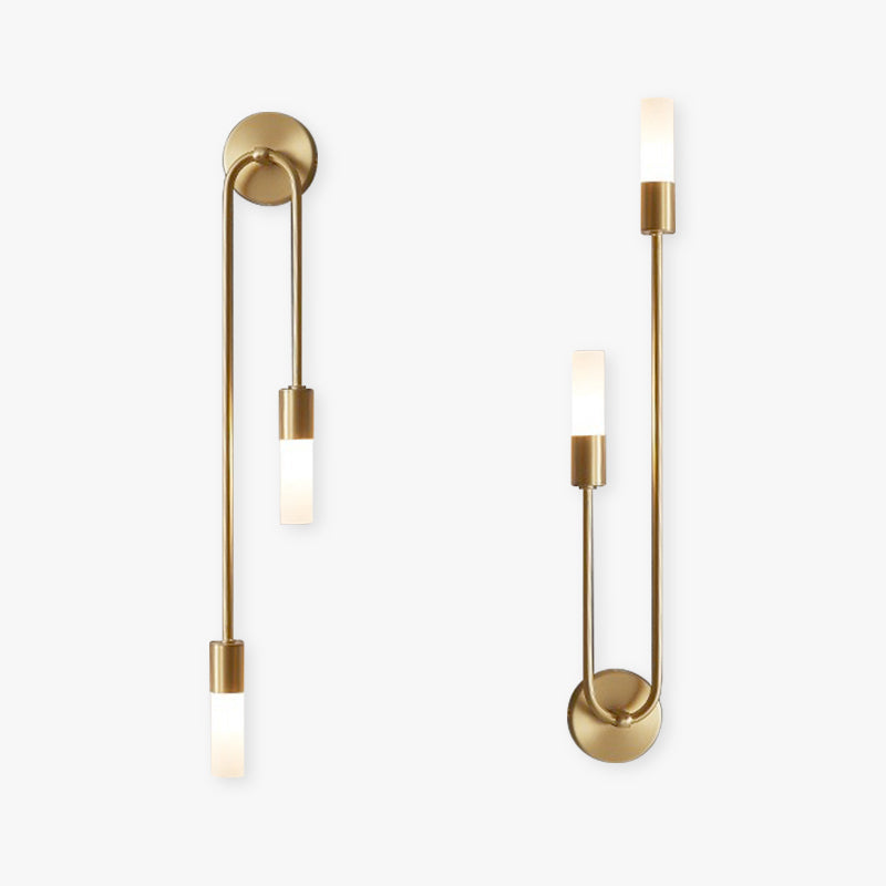 Modern Eldmo indoor wall light with gold finish, 2-LEDs, perfect for elegant home illumination.