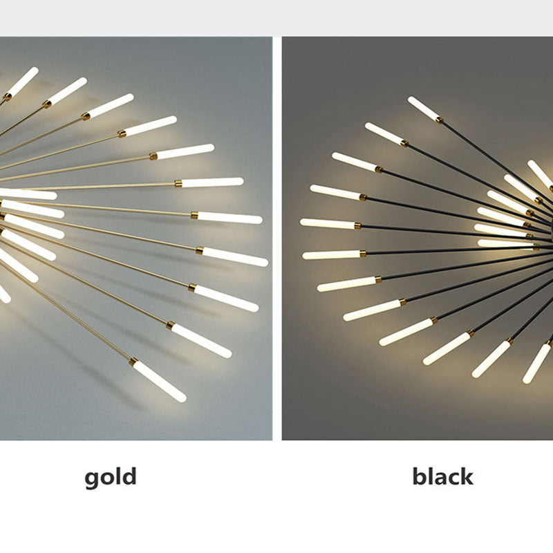 Energy-efficient firework LED ceiling lamp, contemporary design, suitable for any room.
