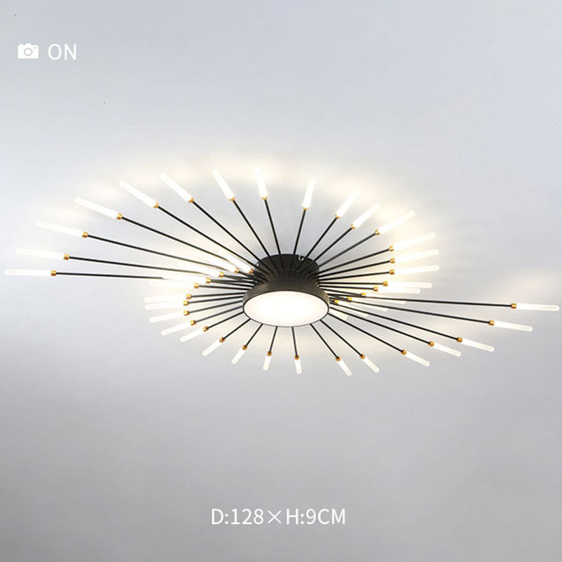 Decorative firework LED ceiling fixture, modern and bright for stylish home decor.