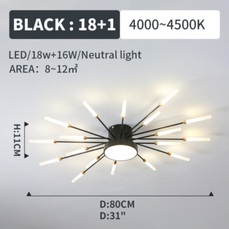 Flush mount LED light with an explosive firework design, perfect for contemporary homes.