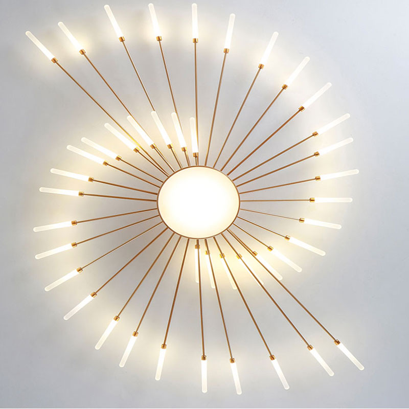 Unique modern firework LED flush mount, offering dynamic light and modern style.