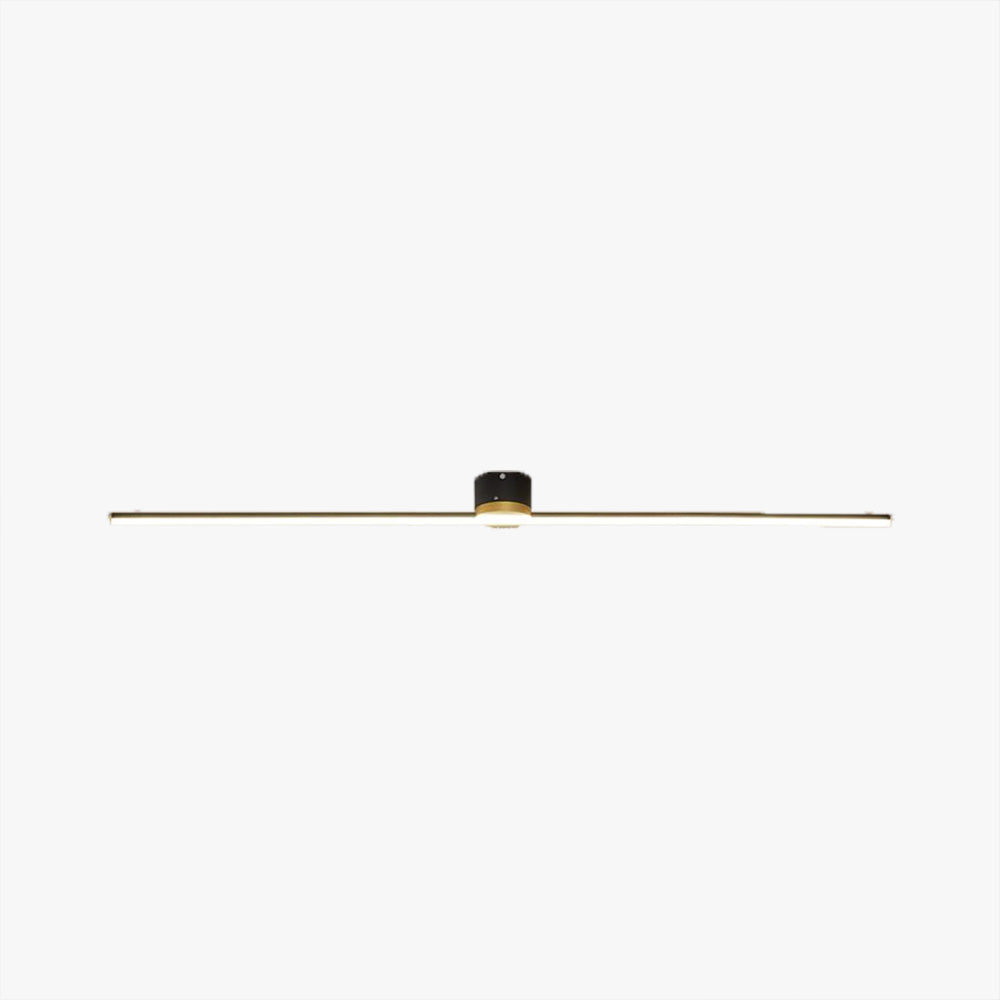 Modern flush mount linear LED ceiling light, perfect for low ceilings and minimalist decor.