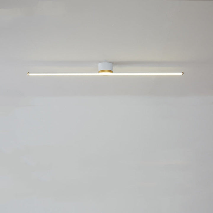 Clean design linear flush mount LED ceiling light, a modern addition to indoor lighting.