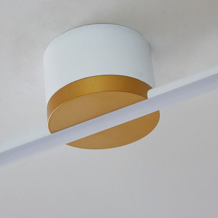 Energy-efficient modern linear LED flush mount light, perfect for low ceilings and modern homes.