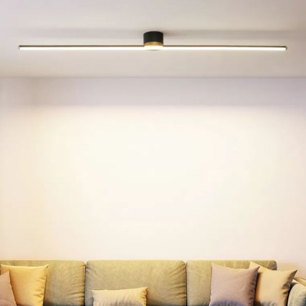 Contemporary linear flush mount ceiling light, enhancing modern home decor with LED.