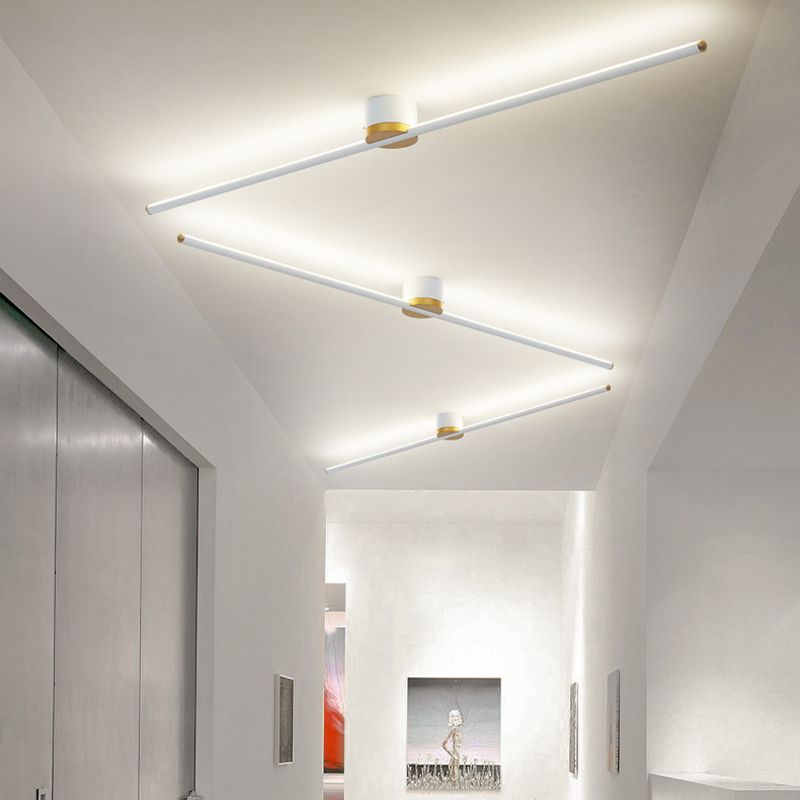 Ultra-slim linear flush mount ceiling light, providing modern LED lighting for any room.