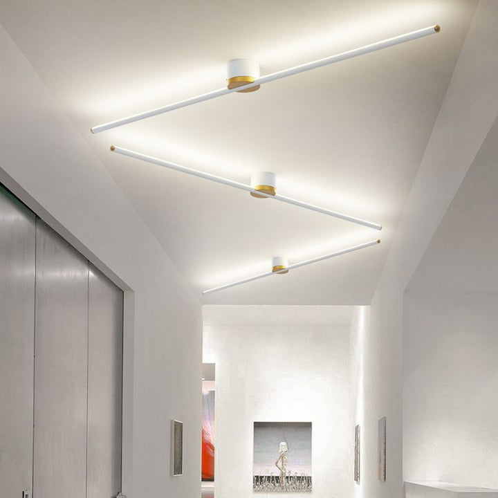 Ultra-slim linear flush mount ceiling light, providing modern LED lighting for any room.