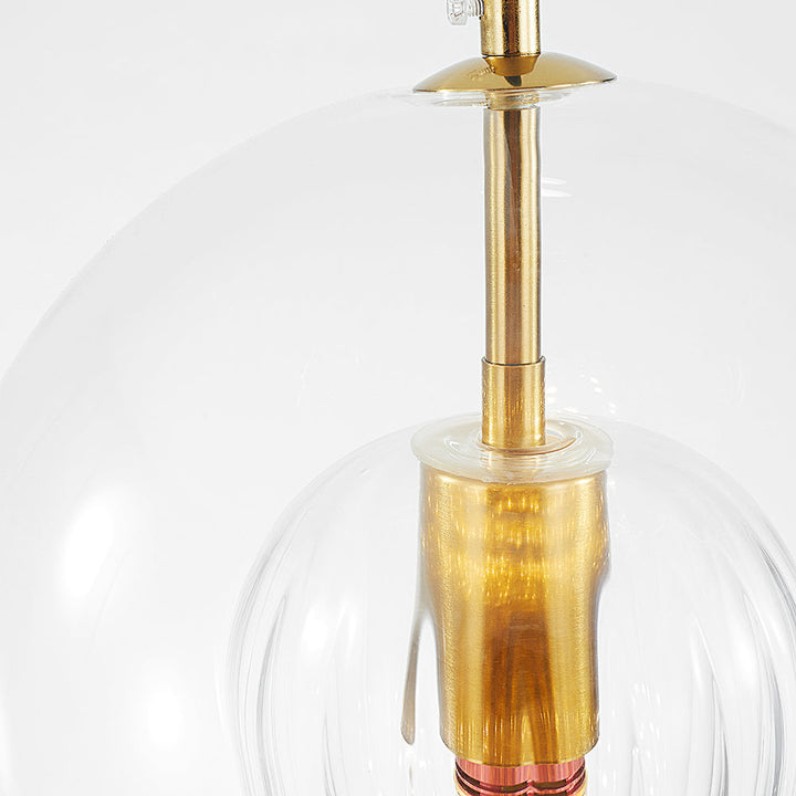 Sleek glass globe ceiling pendant light, essential modern home lighting.