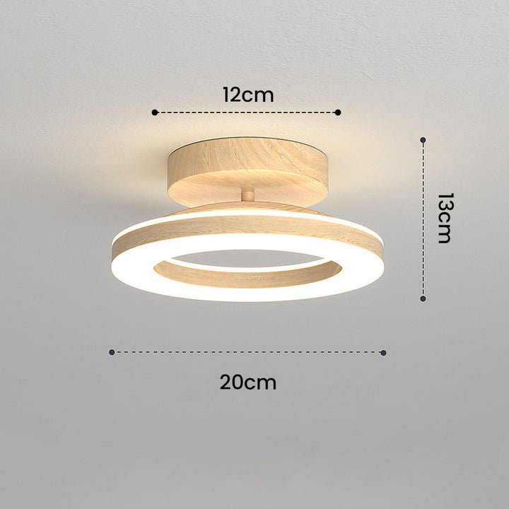 Energy-efficient LED ceiling light, disc design perfect for modern kitchen or office.