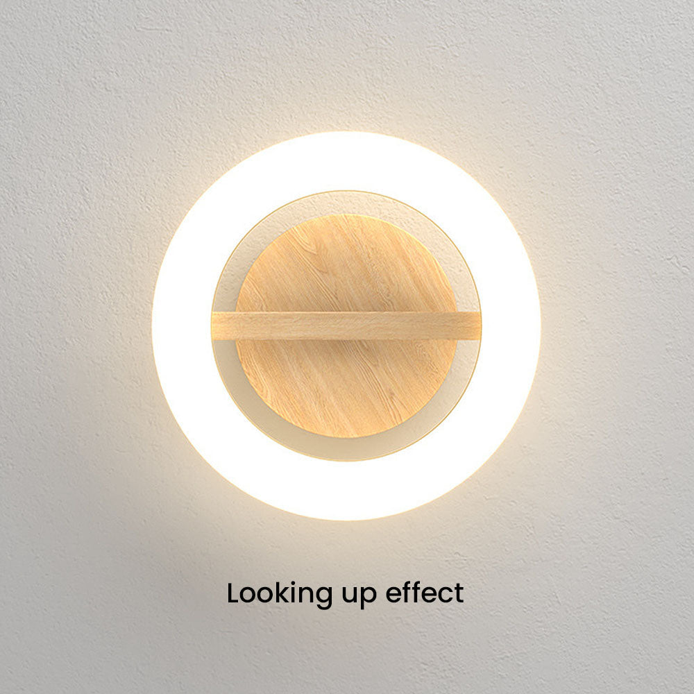Stylish LED disc light, contemporary design for hallways, entryways, or living spaces.