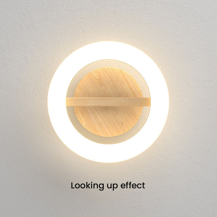 Stylish LED disc light, contemporary design for hallways, entryways, or living spaces.
