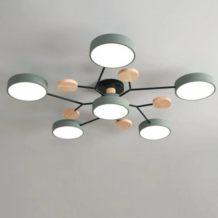 Modern Halo LED semi-flush ceiling light for elegant home spaces.