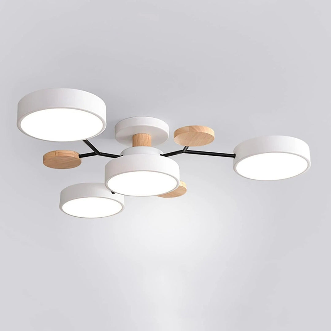 Modern halo LED ceiling light, ideal for living room and bedroom lighting.