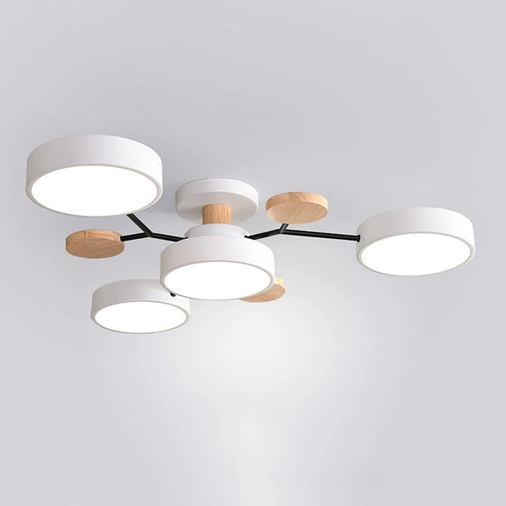Modern halo LED ceiling light, ideal for living room and bedroom lighting.