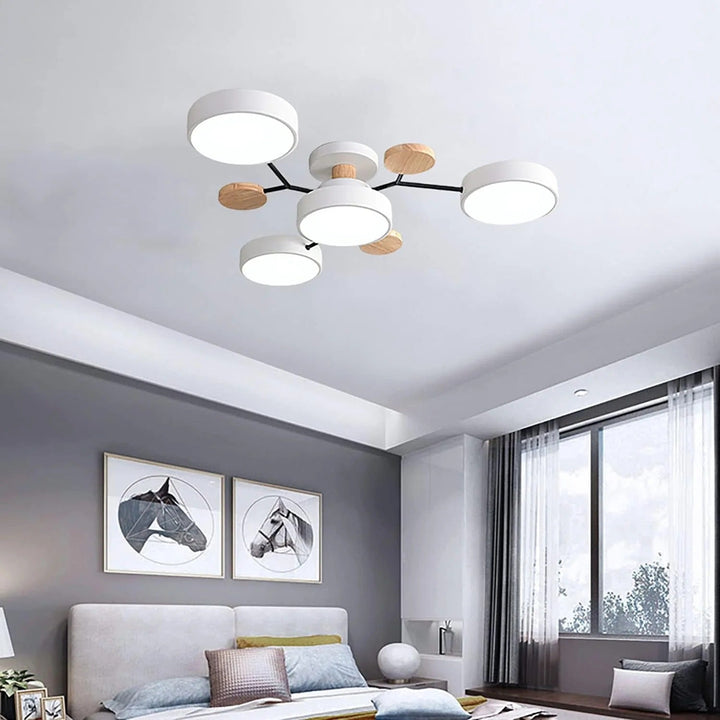 Luminous LED semi-flush ceiling lamp, a contemporary and elegant choice.