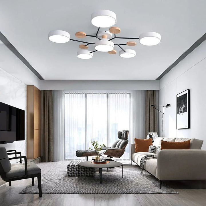 Stylish LED ceiling lamp with halo design, perfect for elegant spaces.