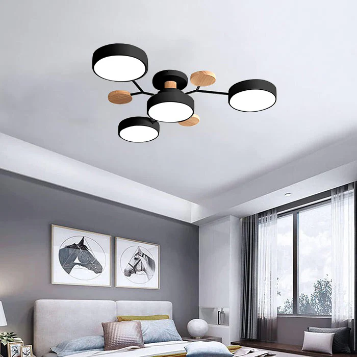 Luminous LED halo ceiling light, an elegant fixture for modern homes.